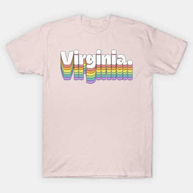 Virginia // Retro Typography Design T-Shirt by DankFutura